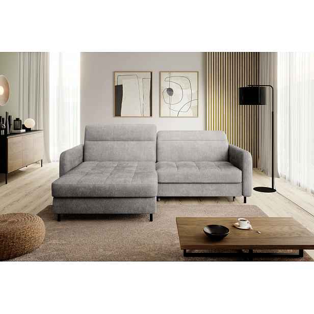 Elegantní rozkládací sedací souprava ZULEYKA - šedá 3, levý roh