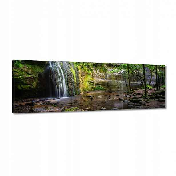 Obrazy 120x40 Vodopád Tropický les