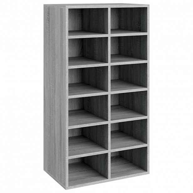 vidaXL Botník šedý sonoma 54 x 34 x 100,5 cm kompozitní dřevo