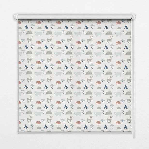 TULUP VNITŘNÍ roleta - okenní roleta - roleta - 60x140 cm - Hory Déšť Zvířata