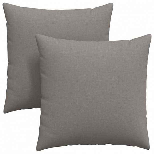 vidaXL Pohovkové polštáře 2 ks textil Taupe 80 x 80 cm