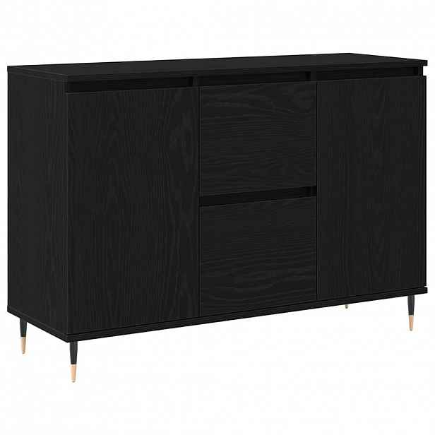 vidaXL Servírovací skříň Černý dub 101,5 x 35 x 70 cm Kompozitní dřevo