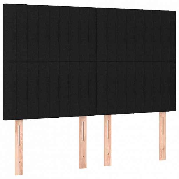vidaXL Čelo postele černé 144x5x118/128 cm látkové