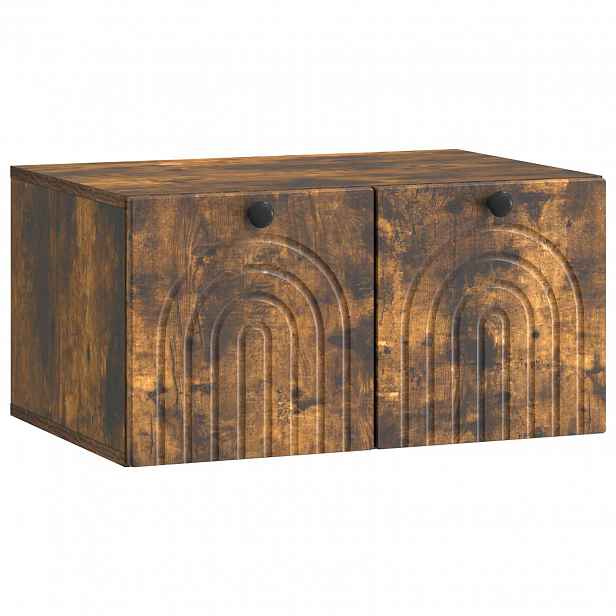 vidaXL Nástěnná TV skříň Nástěnný Kouřový dub 59,5 x 41 x 30 cm