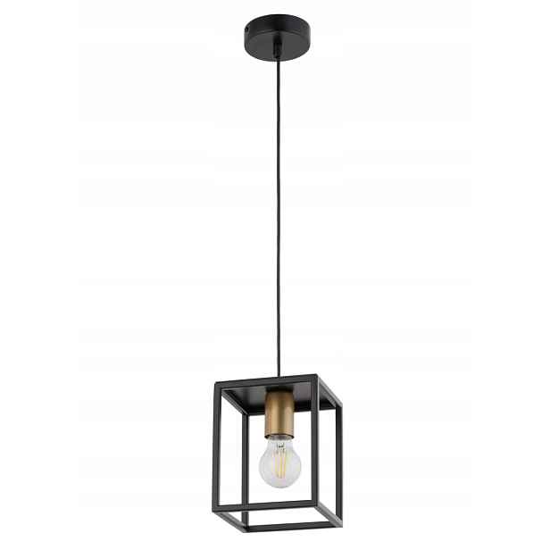 Závěsná lampa loft černo-zlatá Vigo 1xE27 15W industriální Sigma Lighting