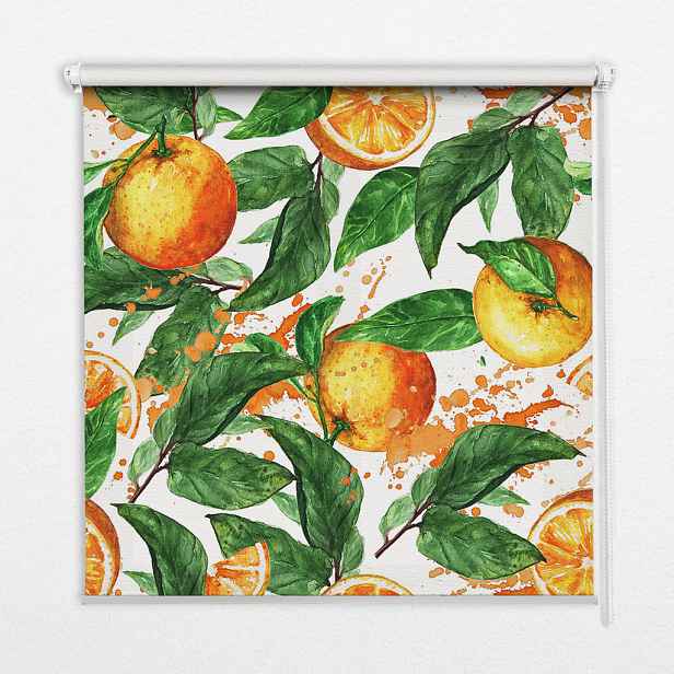 TULUP VNITŘNÍ roleta - okenní roleta - roleta - 130x140 cm - Pomeranče a listy
