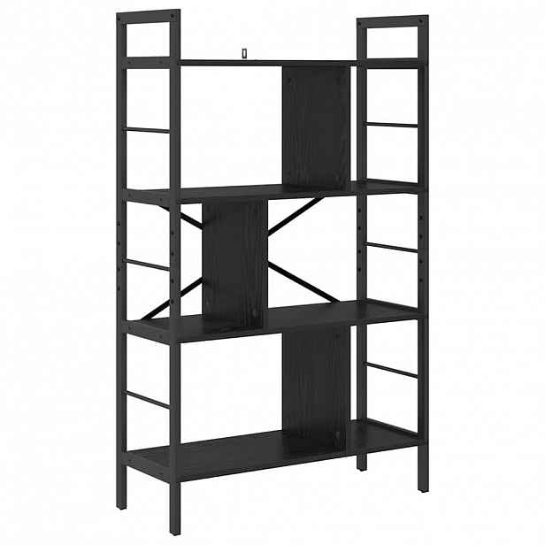 vidaXL Knihovna 7 úrovní 75 x 30 x 123,5 cm Kompozitní dřevo Černý dub