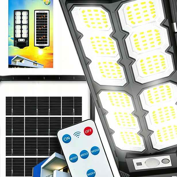 Solární Zahradní Lampa Venkovní 2400W Led Pouliční S Pohybovým Senzorem