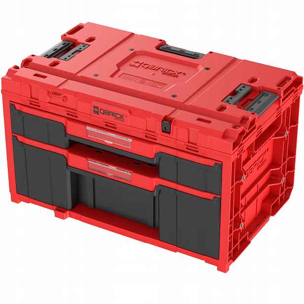 Box s zásuvkami Qbrick System One 2.0 Drawer 2 Plus Expert Red Ultra