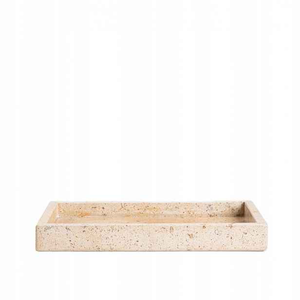 Dekorativní podnos Marmuri z béžového mramoru 25x15x3 cm Homla