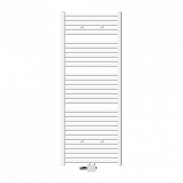 LuxeBath KOUPELNOVÝ radiátor Sahara 750 x 1800 mm, bílý, rovný, s univerzálním ventilem