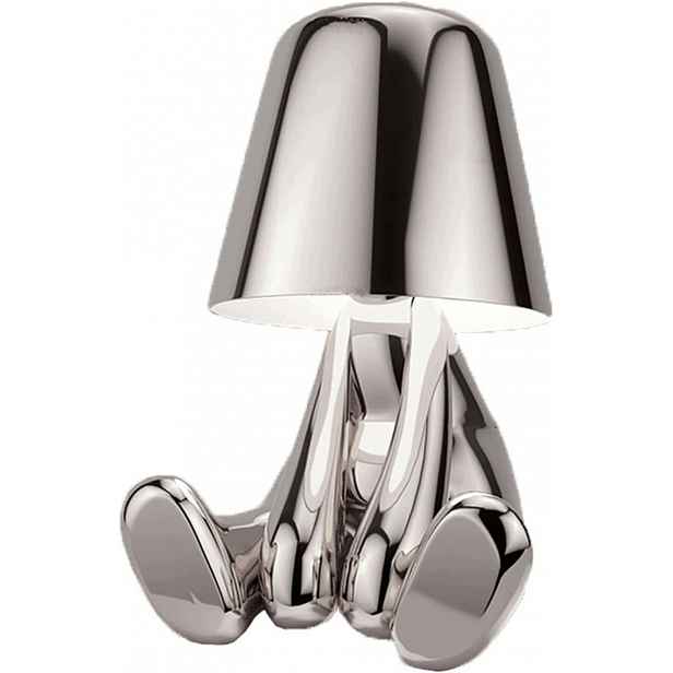 Noční Lampa Led Stříbrná Lidička Stmívatelná Dotyk Akumulátor Usb