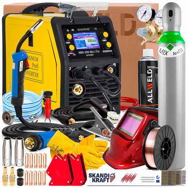 Poloautomat Magnum Mig 220 Alu/cu Synergie 230V 200A Mma Tig DC Lutosvařování