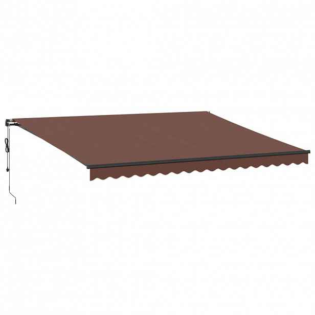 vidaXL Stahovací markýza Hnědá 450 × 350 cm Polyester