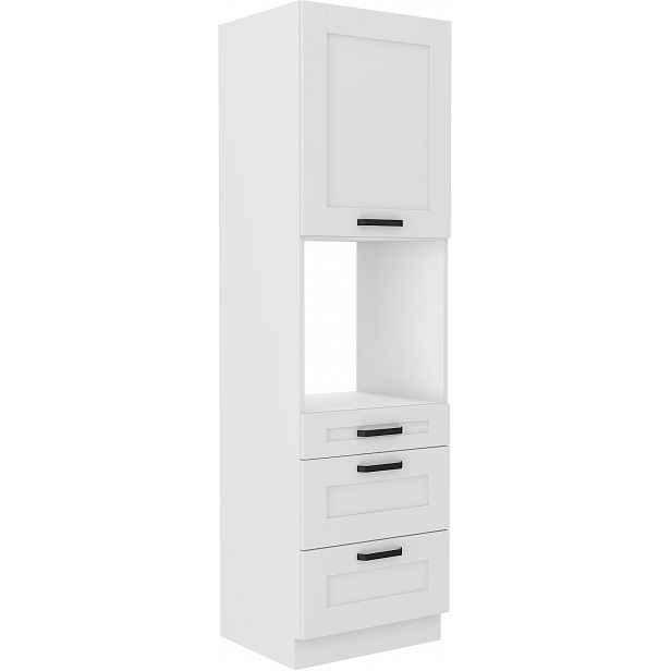Vysoká skříňka pro vestavnou troubu Luna 60 DPS-210 3S 1F - Premium Box Barva korpusu: Bílá, Barva dvířek: Bílá