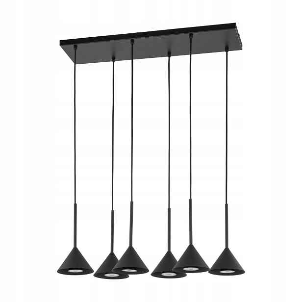 Závěsná lampa Cono Mini černá 6xGU10 Stropní Osvětlení Obývacího Pokoje