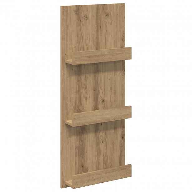 vidaXL Regál na časopisy s policí Artisanový dub 43 x 11 x 102 cm