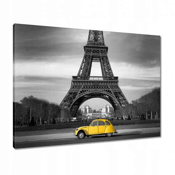 Obrazy 80x60 Žlutý Citroen v Paříži