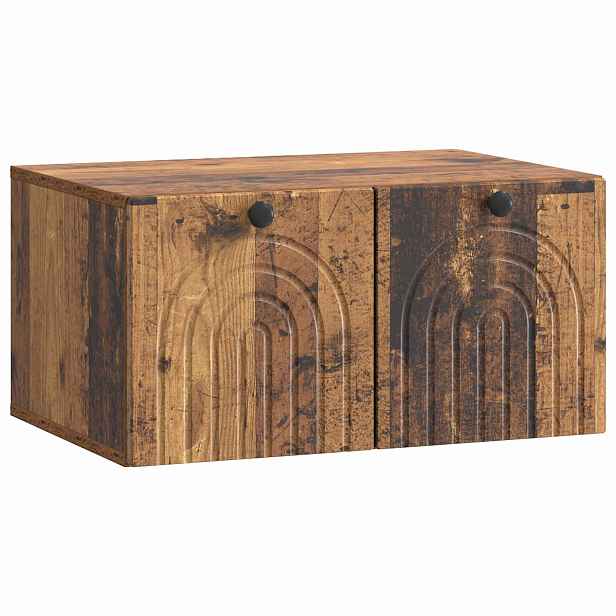 vidaXL Nástěnná TV skříň Nástěnný Staré dřevo 59,5 x 41 x 30 cm