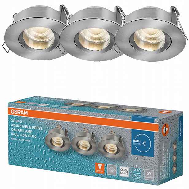 3x Stropní Led svítidlo Hermetické IP65 Podbitka 4.5W 4000K