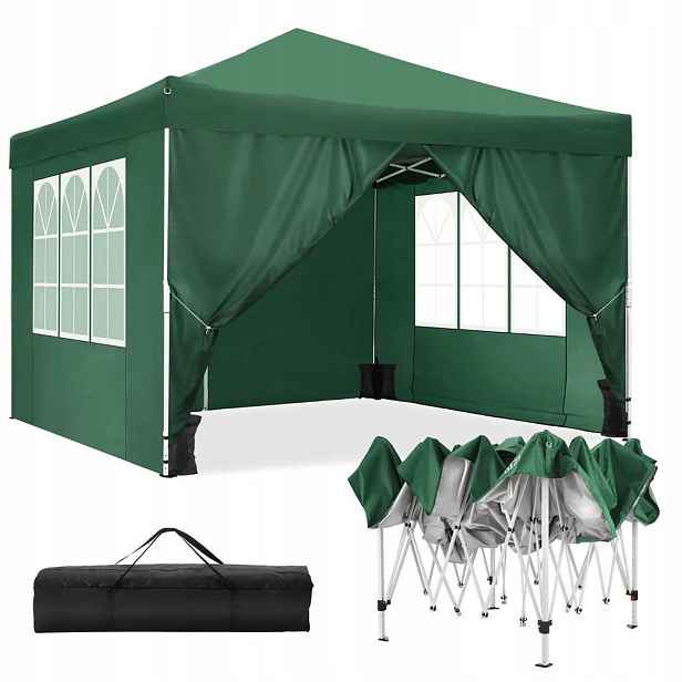 Zahradní Expresní Pavilon Stan 3x3 m Automatický 4 Stěny