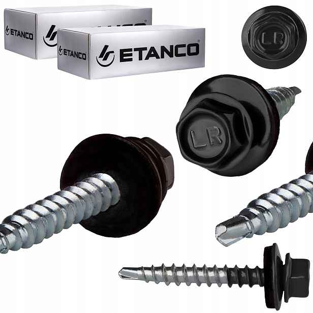 Farmářské vruty 4,8 x 35 mm Ral 9005 500 ks plechových vrutů Etanco GTF2 Z14