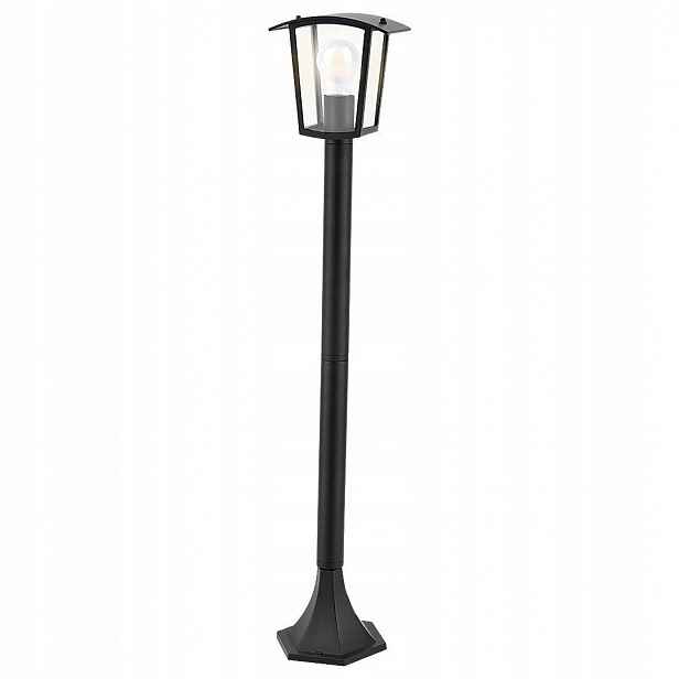 Klasická černá lampa s osvětlovacím sloupkem