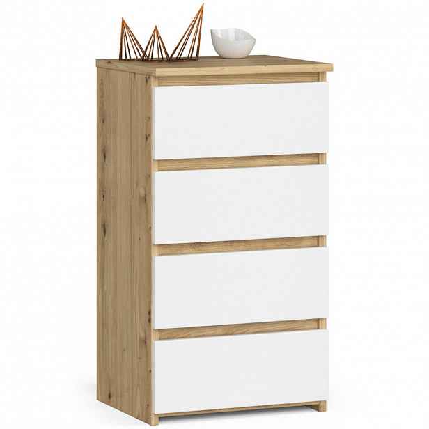 RAUMHIRSCH FURNITURE KOMODA dub Artisan, bílá 74/40/35