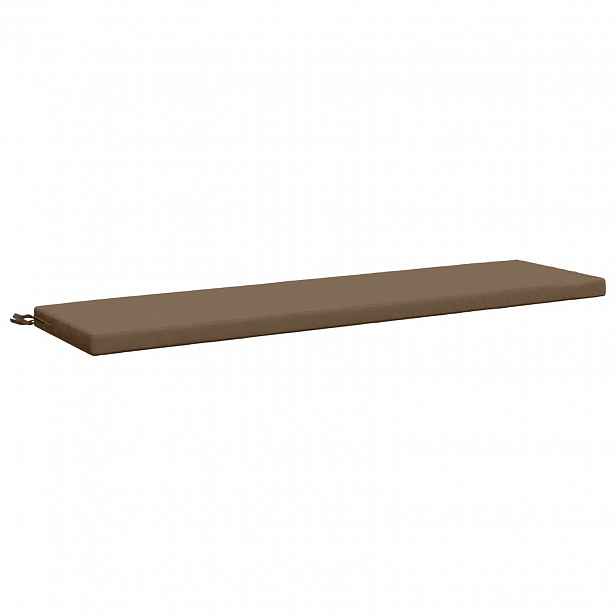 vidaXL Polštář na lavici SOEST 100% polyester Taupe 140 x 40 x 5 cm