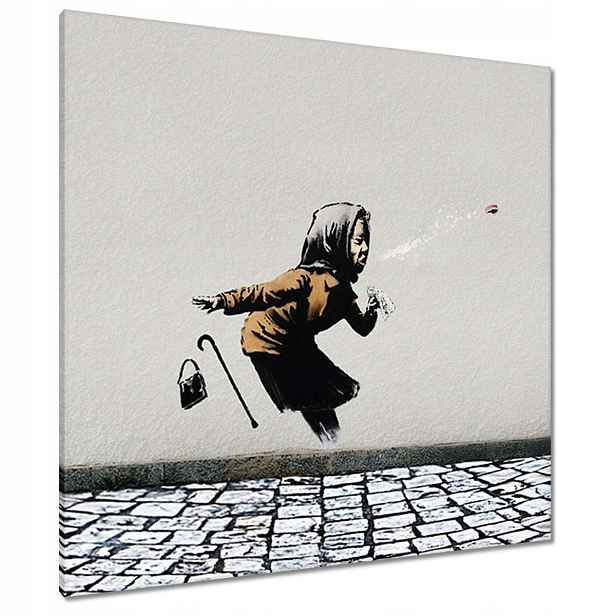 Obrazy 90x90 Banksy Babička Achoo Kicha