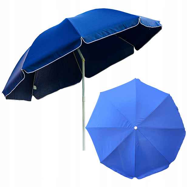 Zahradní Slunečník Plážový, protisluneční, velký, 240 cm, granátový, sklápěcí