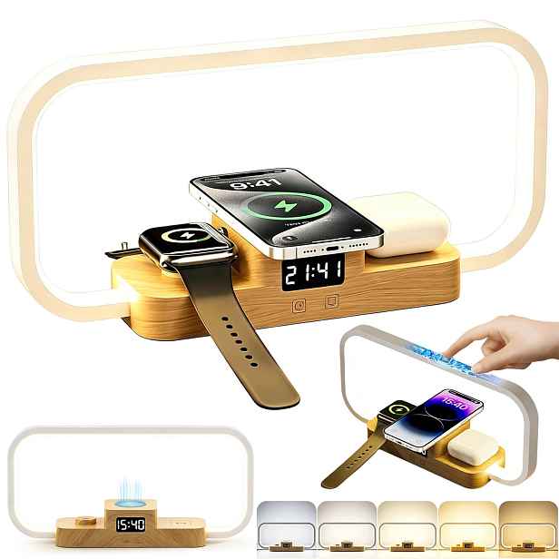 Stolní Lampa Led Stolní Lampa Školní Nabíječka Qi Nastavitelná 3W