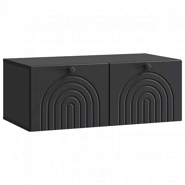 vidaXL Nástěnná TV skříň Černá 78,5 x 41 x 30 cm Kompozitní dřevo