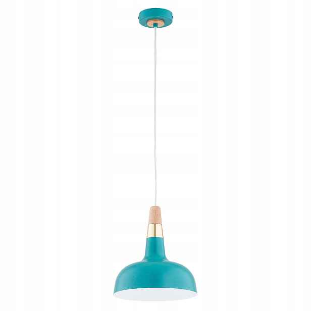 Alfa Závěsná lampa Rodos Mátová s dřevem 1xE27 15W IP20