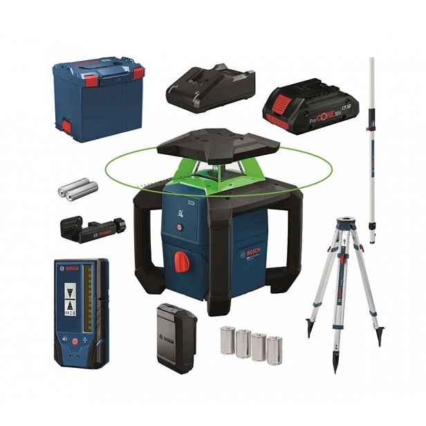 Bosch - 18V AKU rotační laser GRL18V-3-31G, dosah 300 m, s příslušenstvím 0615A500DG