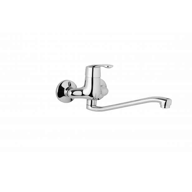 JB Sanitary Nástěnná dřezová a umyvadlová baterie HELA-ECO, rozteč 100 mm, ramínko 250mm, 6 l/min L06 30 20