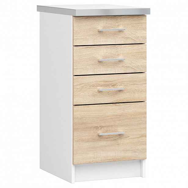 RAUMHIRSCH FURNITURE SPODNÍ SKŘÍŇ Bílá, dub Sonoma 82/40/44,5