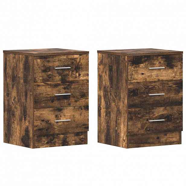 vidaXL Noční stolky 2 ks kouřový dub 38 x 35 x 56 cm kompozitní dřevo