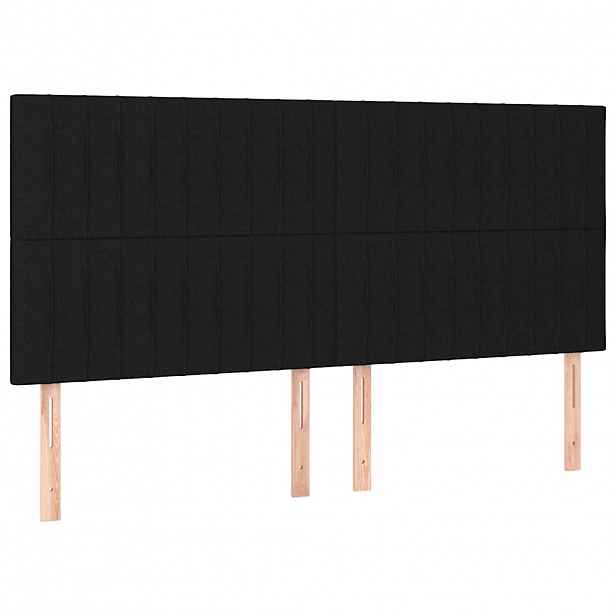 vidaXL Čelo postele černé 160x5x118/128 cm látkové