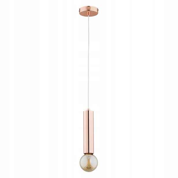 Alfa Jazz závěsná lampa tuba industriální měděná E27 90 cm 1x15W