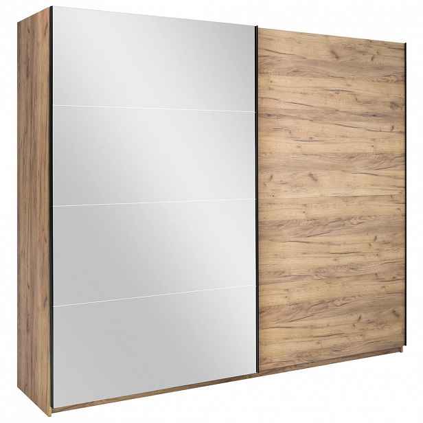 P & B ŠATNÍ SKŘÍŇ S POSUVNÝMI DVEŘM, barvy dubu, 250/210/62 cm