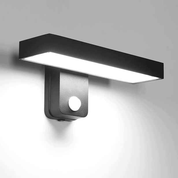 Venkovní Led nástěnné svítidlo černé moderní 17W 1900 lm 6500K IP65
