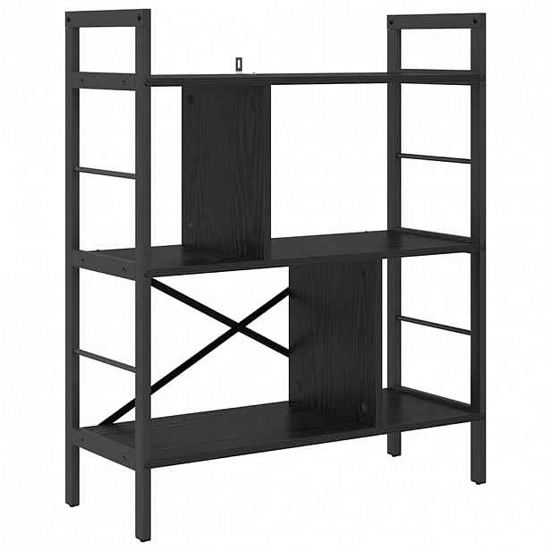 vidaXL Knihovna 5 úrovní 75 x 30 x 91 cm Kompozitní dřevo Černý dub
