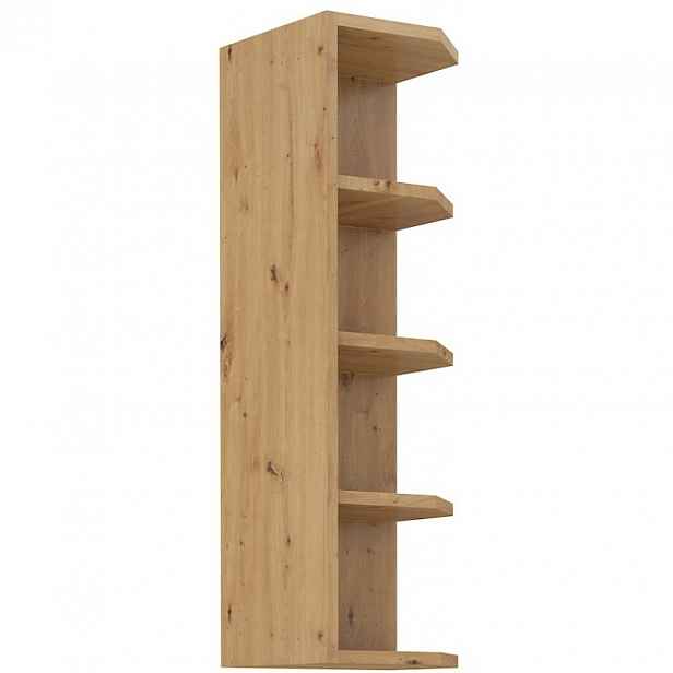 Vysoká rohová skříňka LAILI - šířka 30 cm, dub artisan
