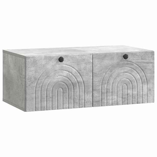 vidaXL Nástěnná TV skříň Nástěnný Betonově šedá 78,5 x 41 x 30 cm
