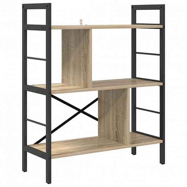 vidaXL Knihovna 5 úrovní 75 x 30 x 91 cm Kompozitní dřevo Sonoma dub