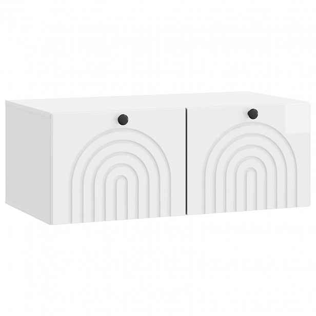 vidaXL Nástěnná TV skříň Bílá s vysokým leskem 78,5 x 41 x 30 cm