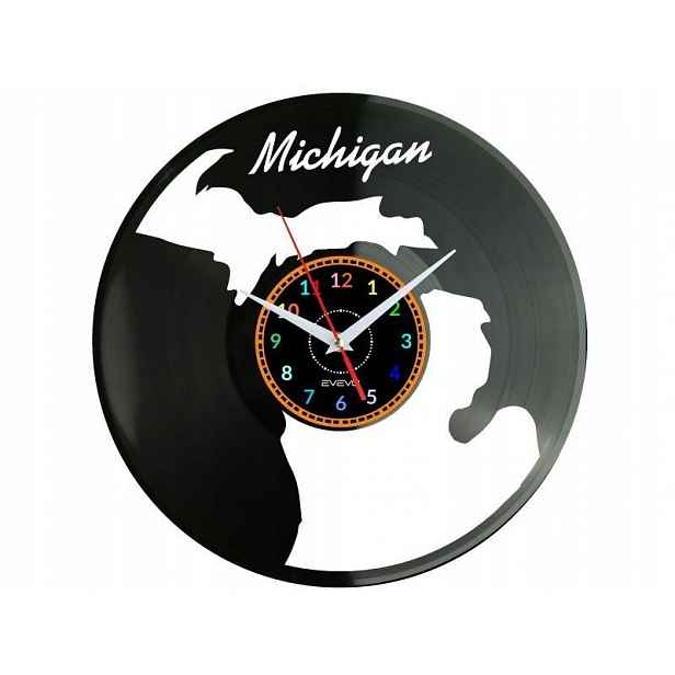 Michigan Dárek Originální dekorace do domu Hodiny z vinylové desky