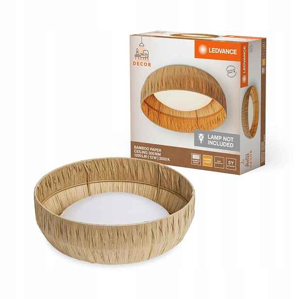Stropní Svítidlo Led Stropní Svítidlo na omítku 12W 400lm 3000K Hnědá 30cm Decor