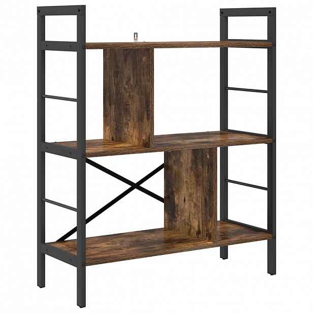 vidaXL Knihovna 5 úrovní 75 x 30 x 91 cm Kompozitní dřevo Kouřový dub